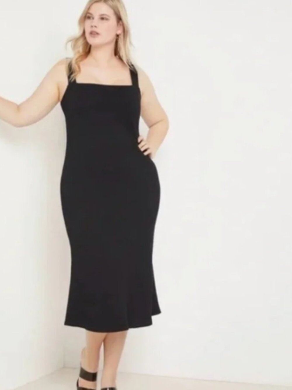 Eloquii Square Neck LBD, Size 22, Black